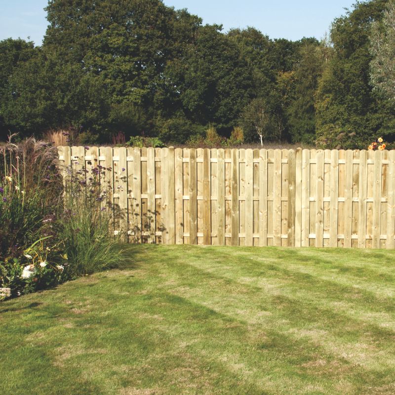 Double Sided Palisade Picket Fence Panel Pointed Top 1.22m 1.8m